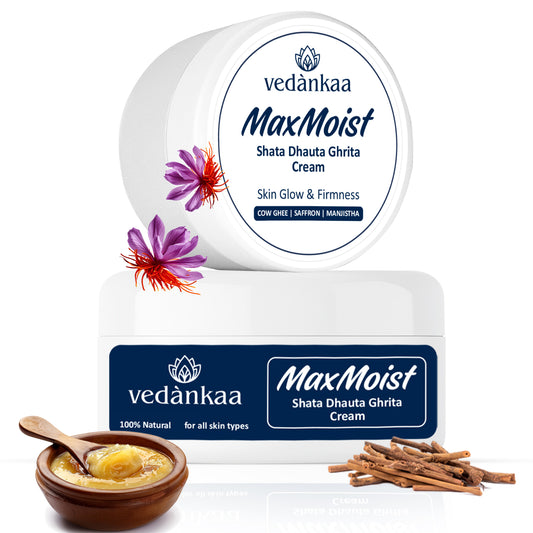 Vedànkaa Max Moist Shata Dhauta Ghrita - Ayurvedic Cow Ghee Moisturizer