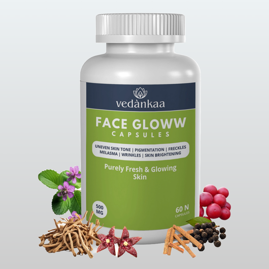 Vedànkaa Face Glow – 60 Capsules for Skin Brightening, Dark Spot & Wrinkle Reduction
