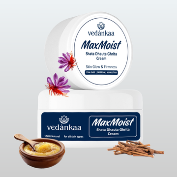 Vedànkaa Max Moist Shata Dhauta Ghrita - Ayurvedic Cow Ghee Moisturizer | 100gm