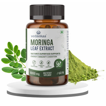 Vedànkaa Moringa Leaf Extract Capsules-High Potency Superfood for Energy, Immunity & Digestion-1000mg